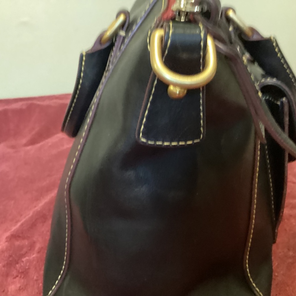 Dooney and Bourke Florentine Naomi Satchel, Navy - Picture 5 of 10